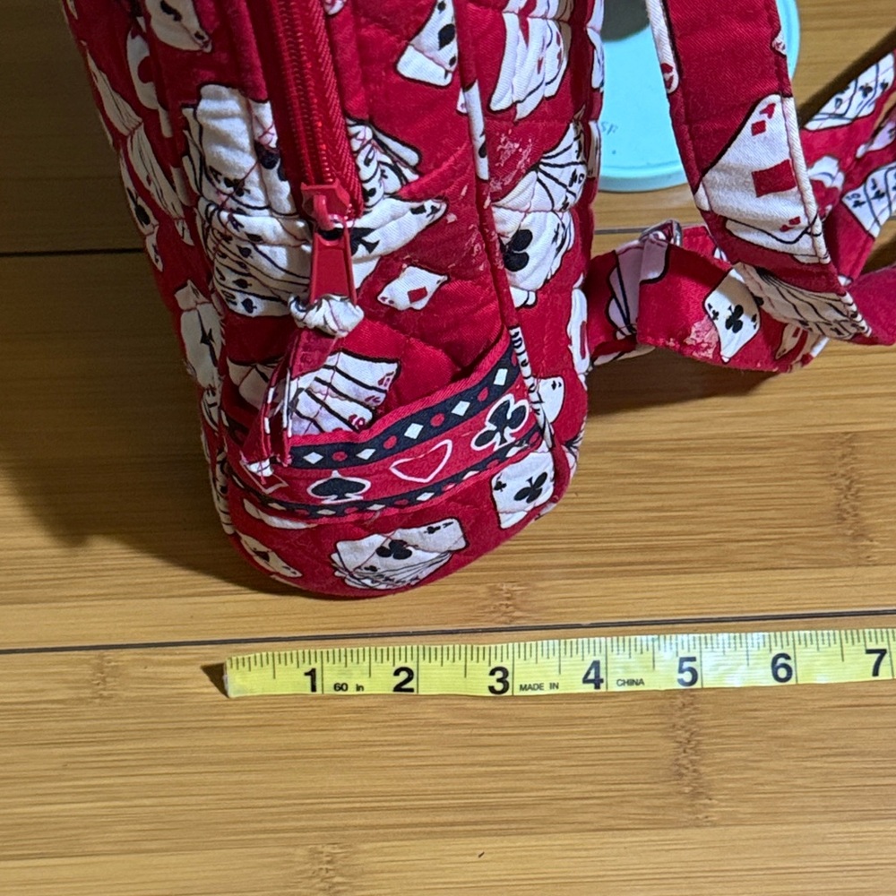 Red Playing Card Pattern Backpack - image 8